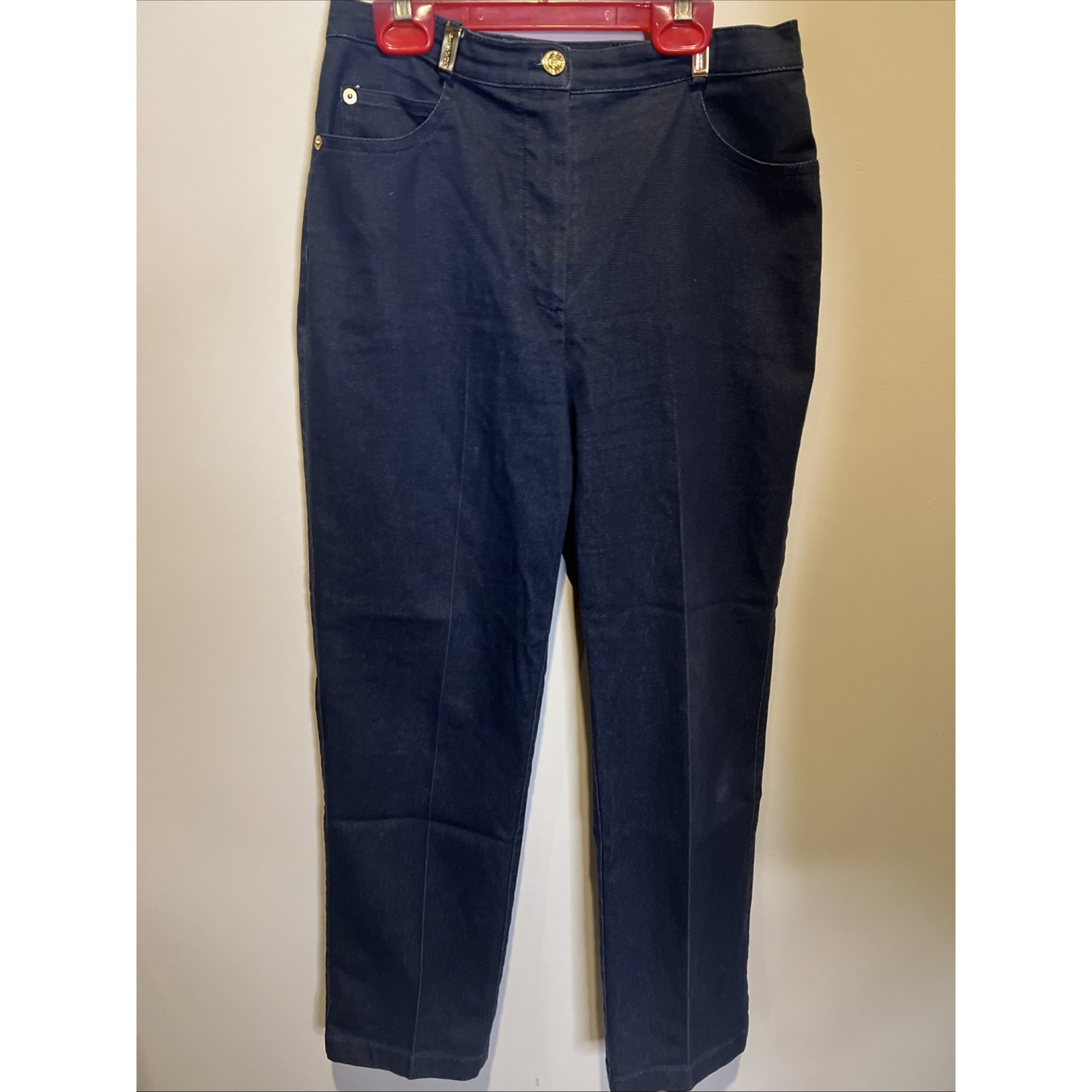 St. John Sport Essentials By Marie Gray Classic Denim Ankle Jean Dark Size 4